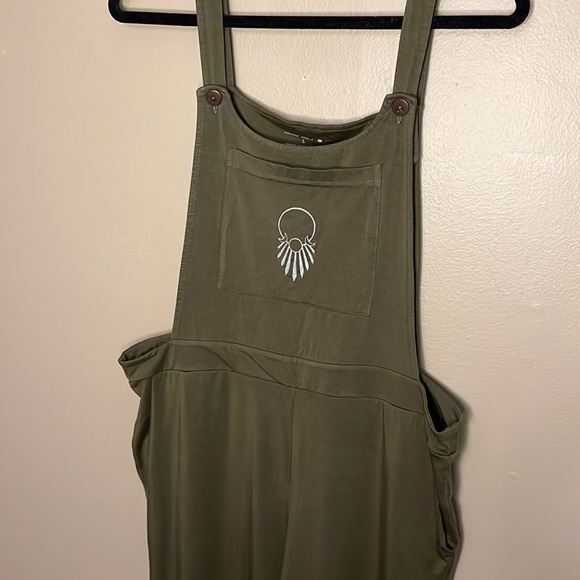 Purusha People Lady of the Cosmos olive green soft overalls - size L - Picture 8 of 16